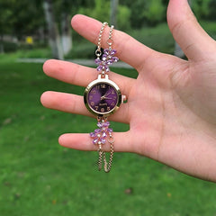 Crystal Floral Bracelet Watch