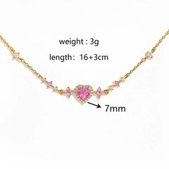 Pink Bow Crystal Stacking Bracelet Set