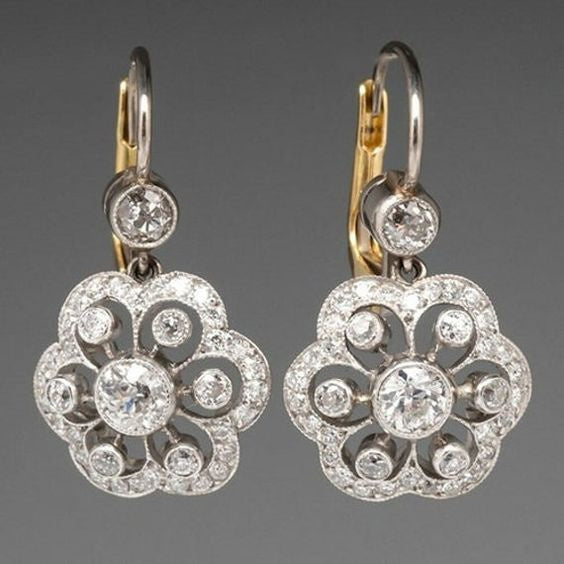 Mandala Crystal Drop Earrings