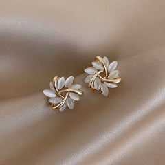 Petal Opal Stud Earrings