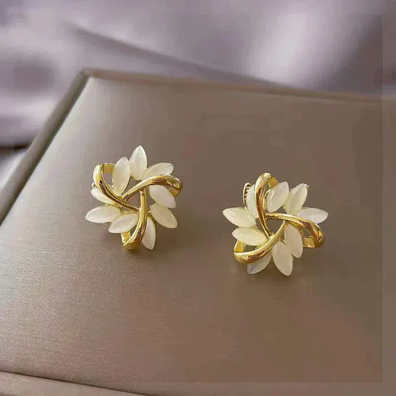 Petal Opal Stud Earrings