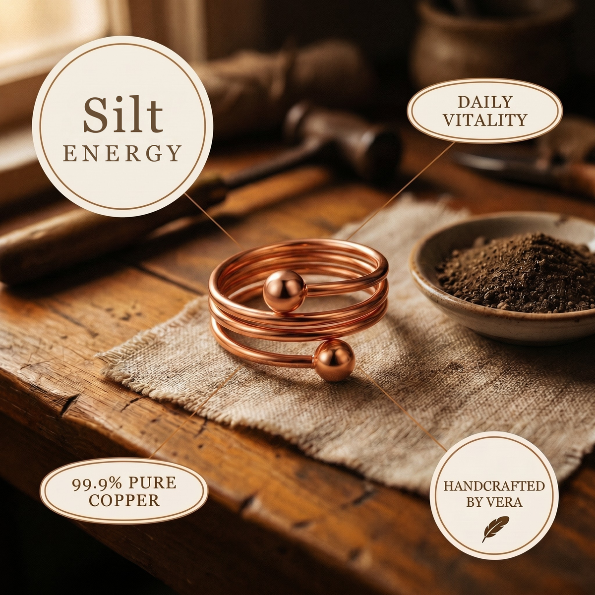 Silt Flow Copper Ring