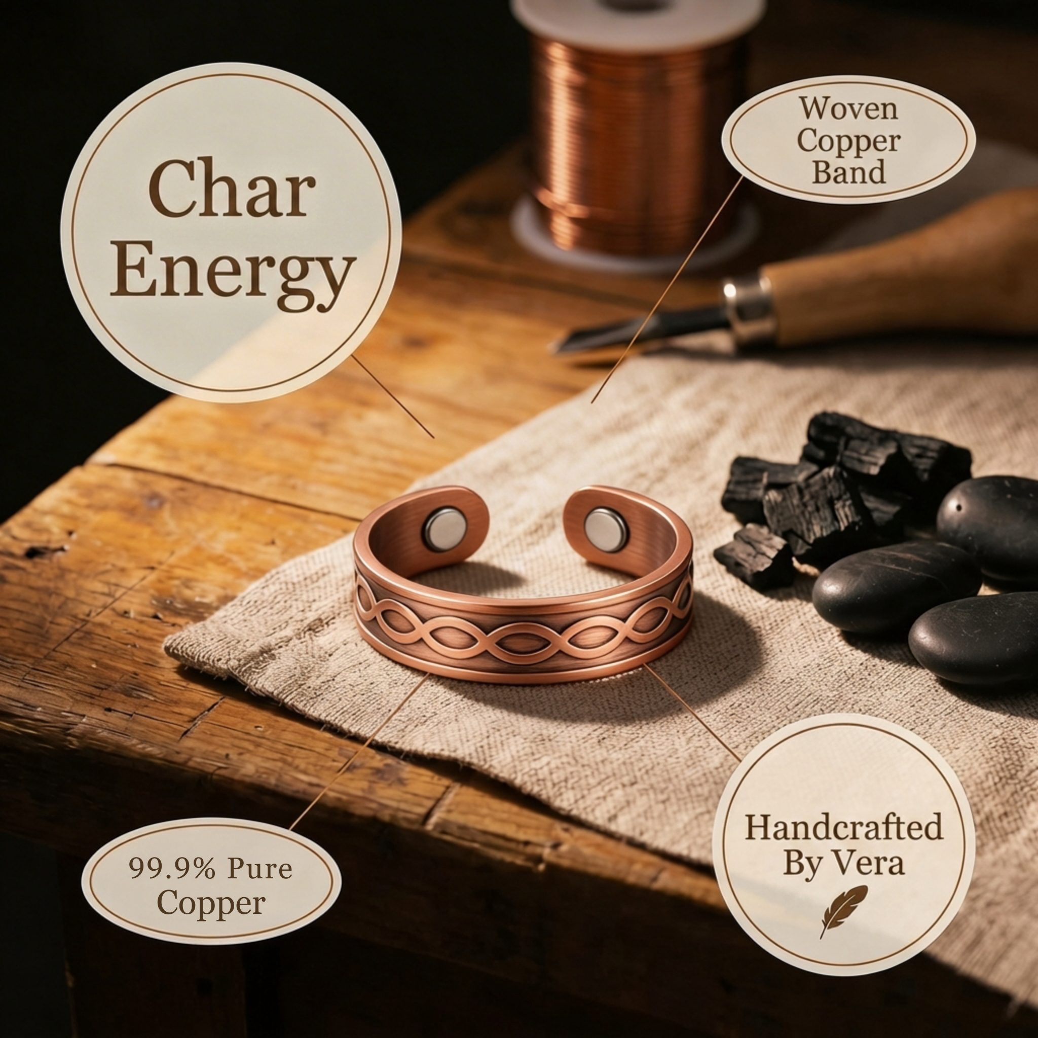 Char Dark Copper Ring