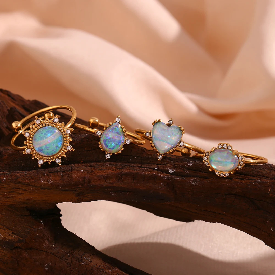 Opal Charm Ring