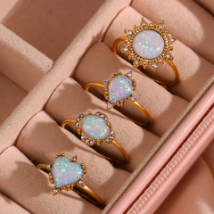 Opal Charm Ring