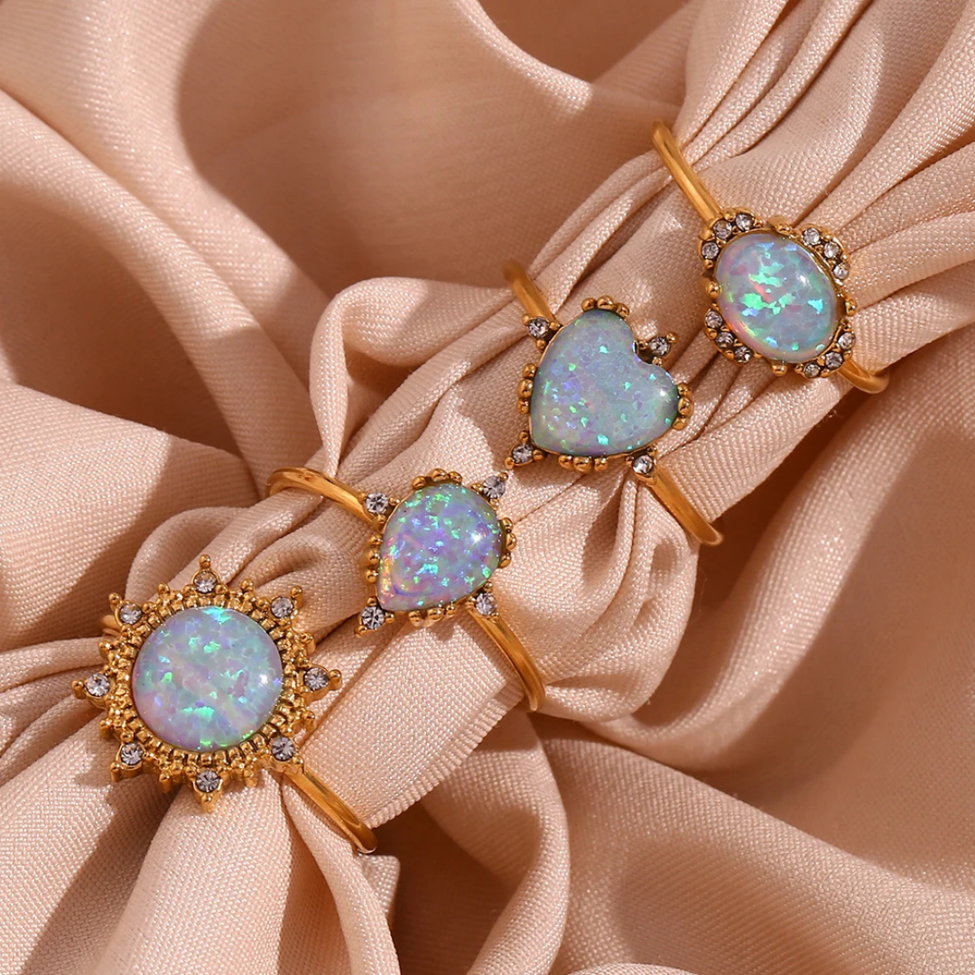 Opal Charm Ring