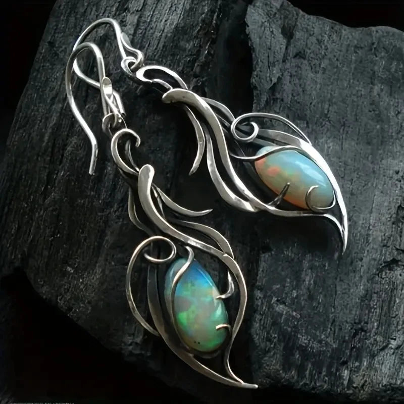 Bohemian Opal Drop Earrings