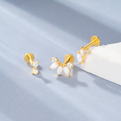 Opal Crown Stud Earring