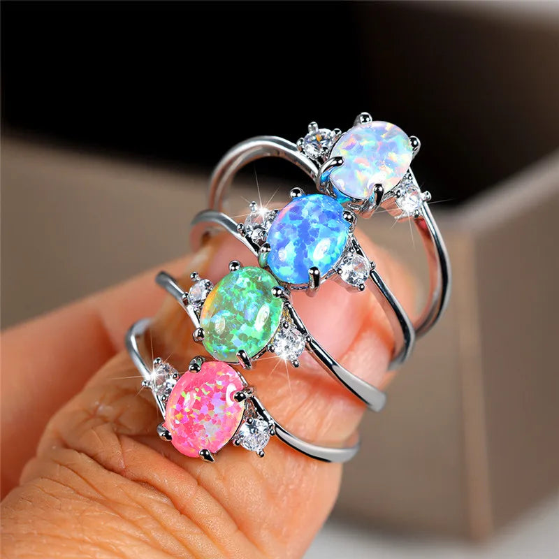 Oval Opal Stone Ring
