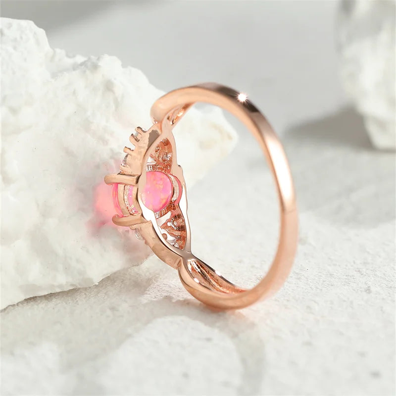 Purple Opal Infinity Ring