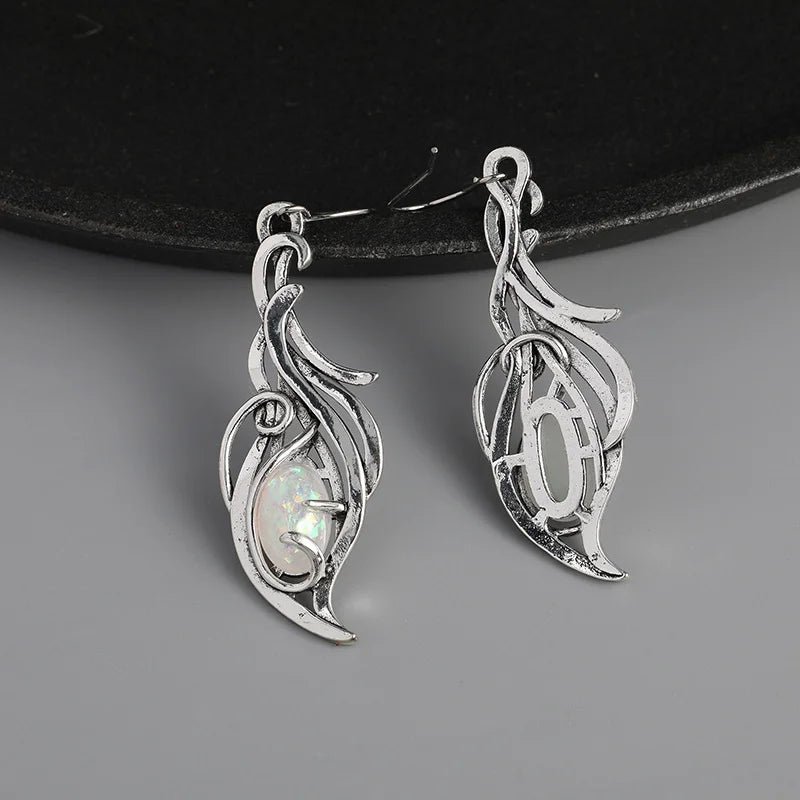 Bohemian Opal Drop Earrings