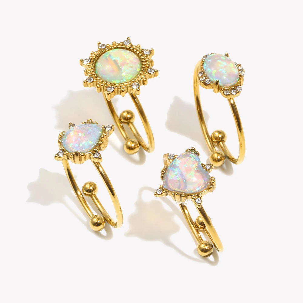 Opal Charm Ring