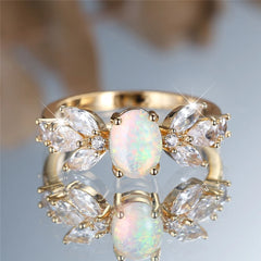 Crystal Opal Zirconia Ring