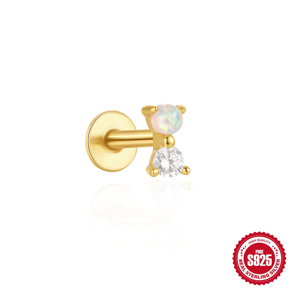 Opal Crown Stud Earring