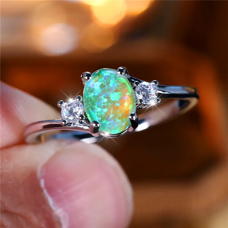 Oval Opal Stone Ring
