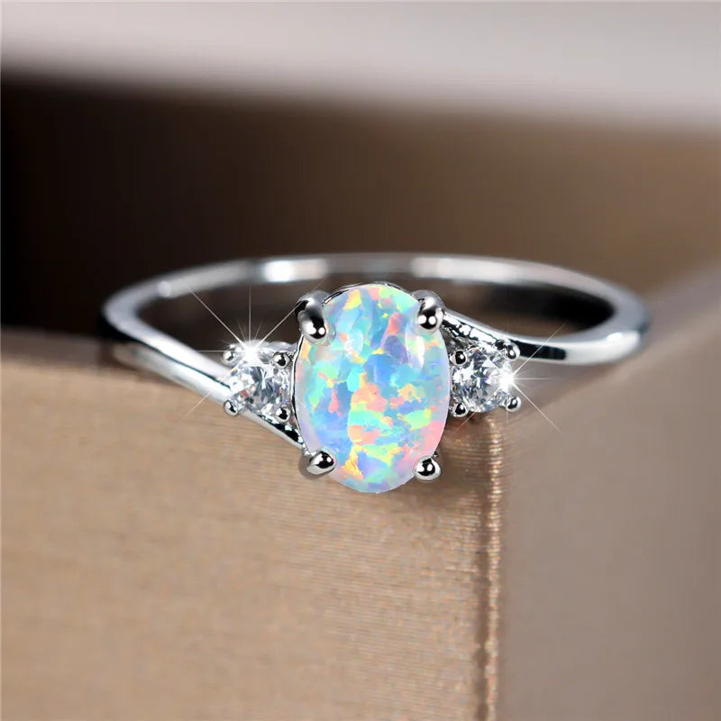 Oval Opal Stone Ring