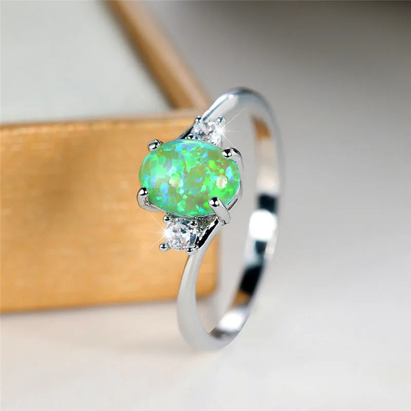 Oval Opal Stone Ring
