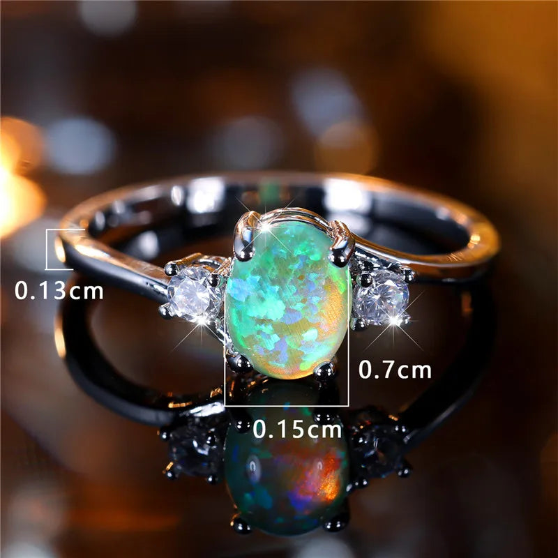 Oval Opal Stone Ring