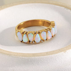 Waterdrop Opal Gold Ring