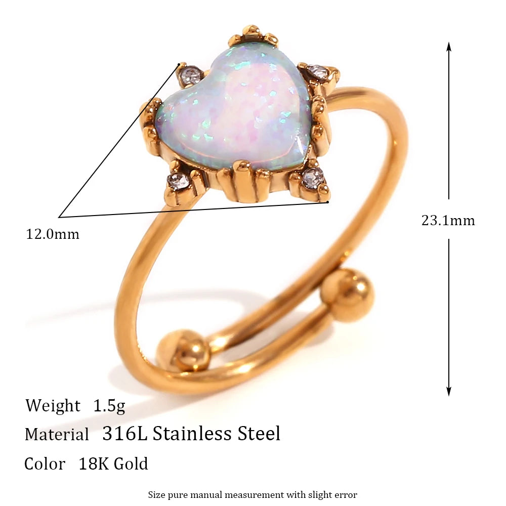 Opal Charm Ring
