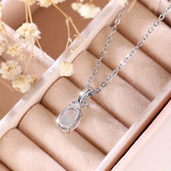 Oval Opal Pendant Necklace