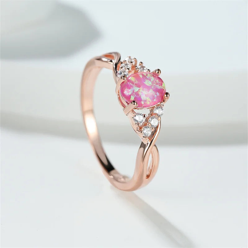 Purple Opal Infinity Ring