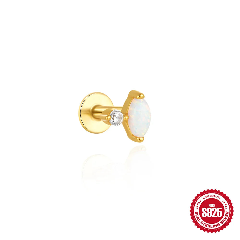 Opal Crown Stud Earring