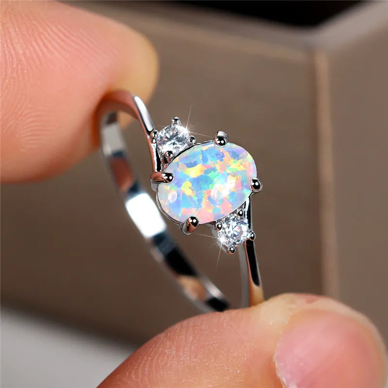 Oval Opal Stone Ring