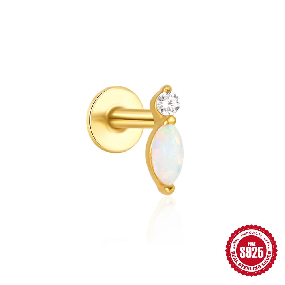 Opal Crown Stud Earring