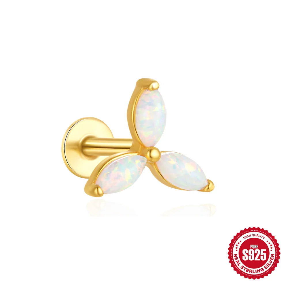 Opal Crown Stud Earring