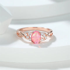 Purple Opal Infinity Ring