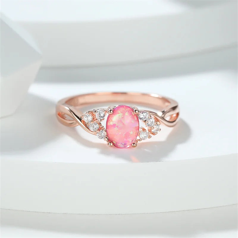 Purple Opal Infinity Ring