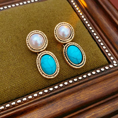 Antique Turquoise Pearl Set