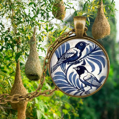 Forest Spirit Animal Glass Pendant Necklace