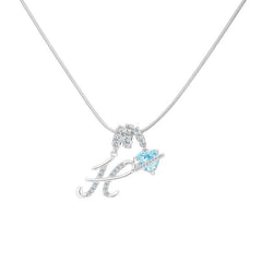 Initial & Heart Crystal Necklace