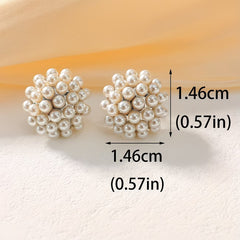 Pearl Dome Stud Earrings