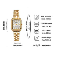 Classic Square Link Bracelet Watch