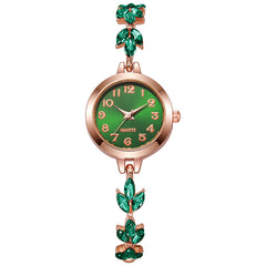 Sparkling Leaf Bracelet Watch