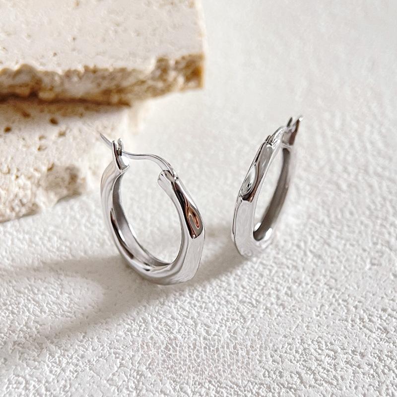 Textured Gold Hoop Earrings