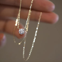 Minimalist CZ Pendant Necklace