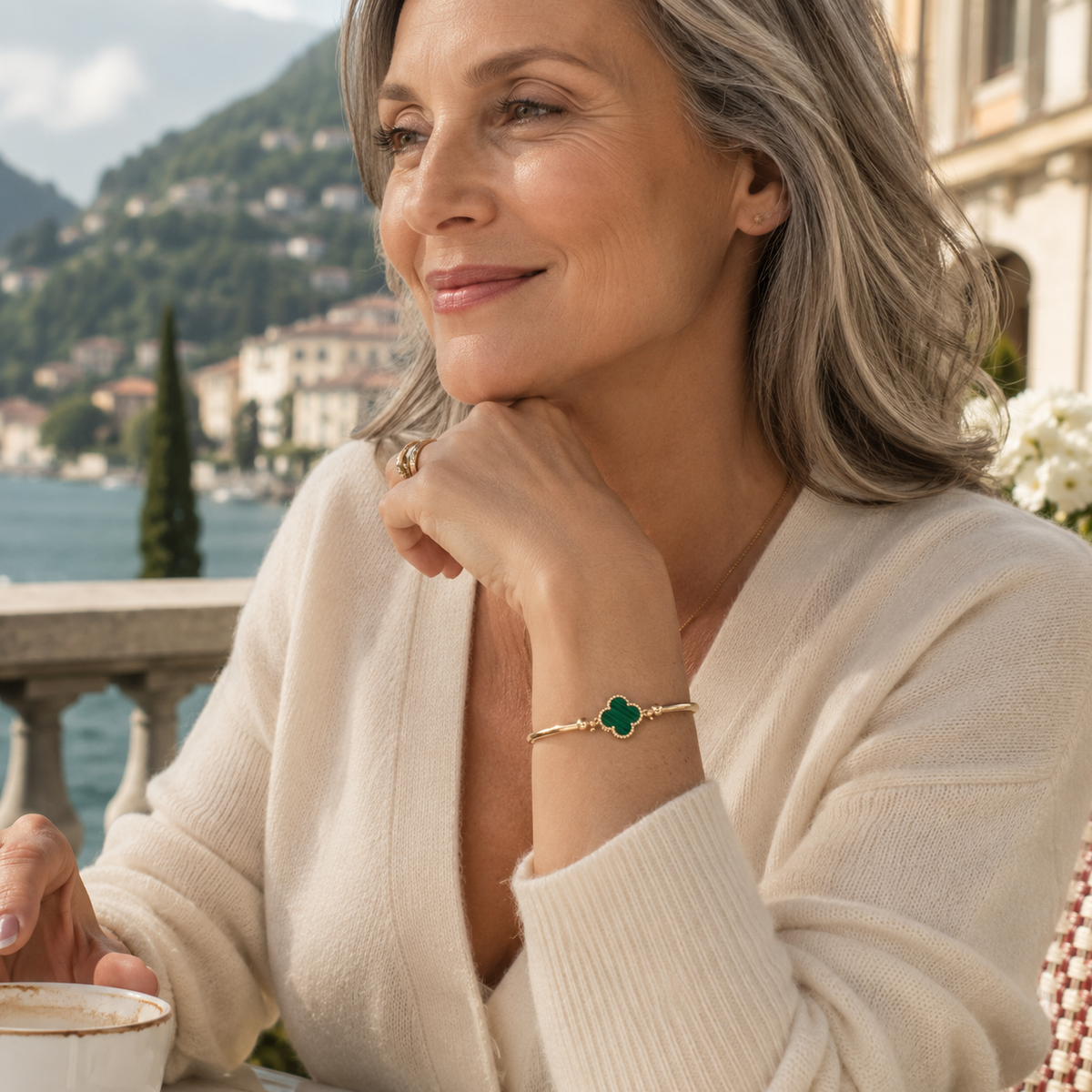 Waterproof Clover Bangle
