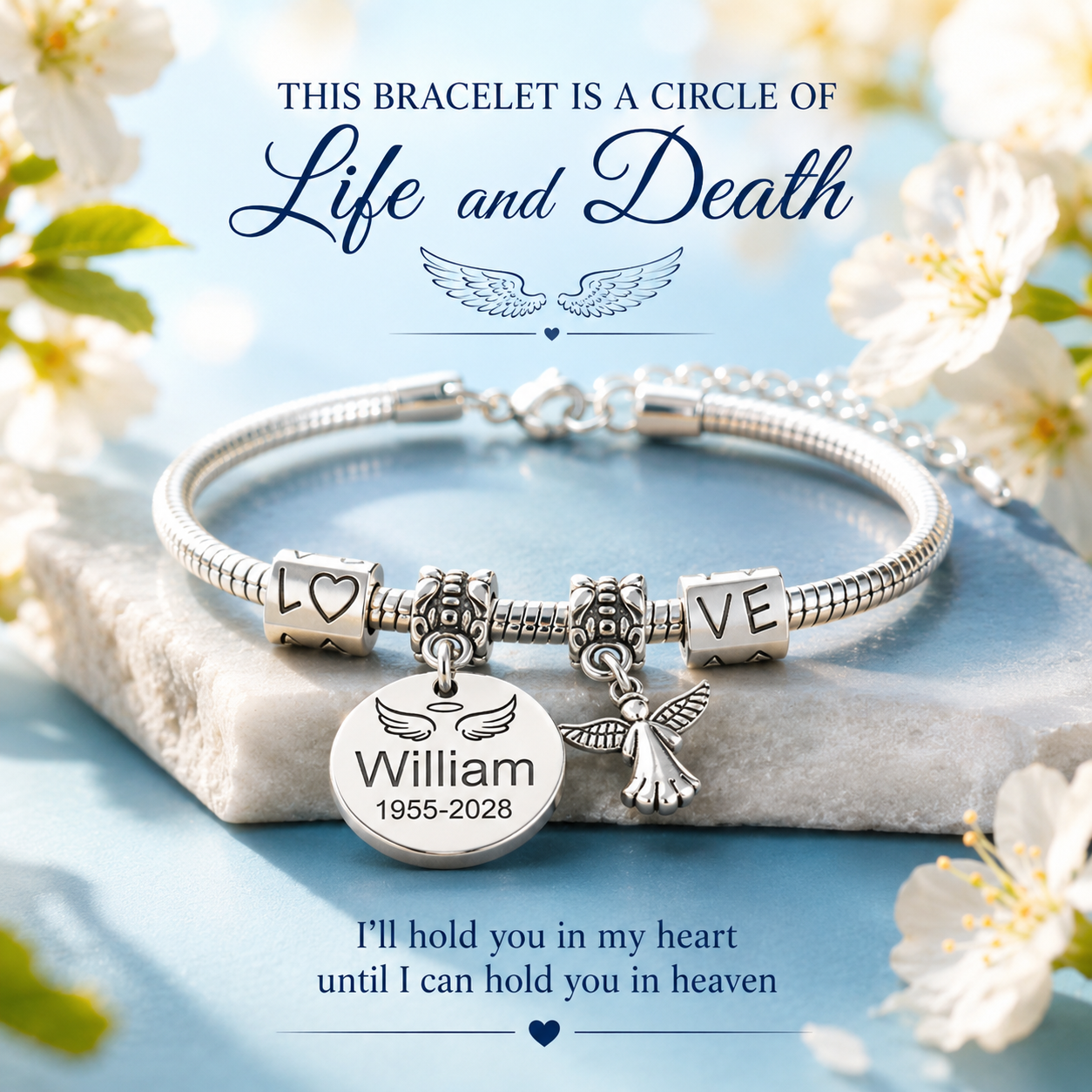 Always In My Heart Memorial Bracelet