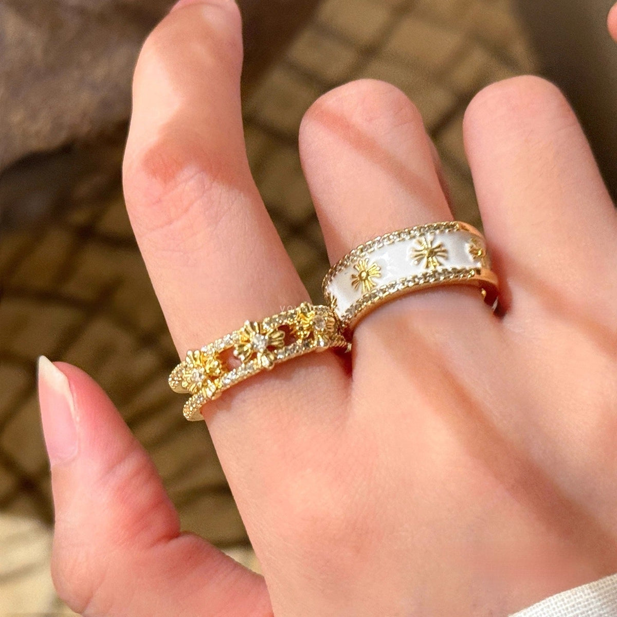 2-Piece Cross Stackable Ring Set