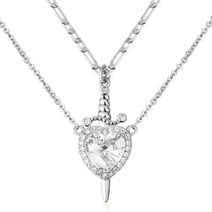 Heart & Dagger 2-Piece Necklace