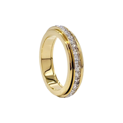 Crystal Statement Spinning Fidget Ring
