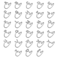 Pave Adjustable Initial Ring