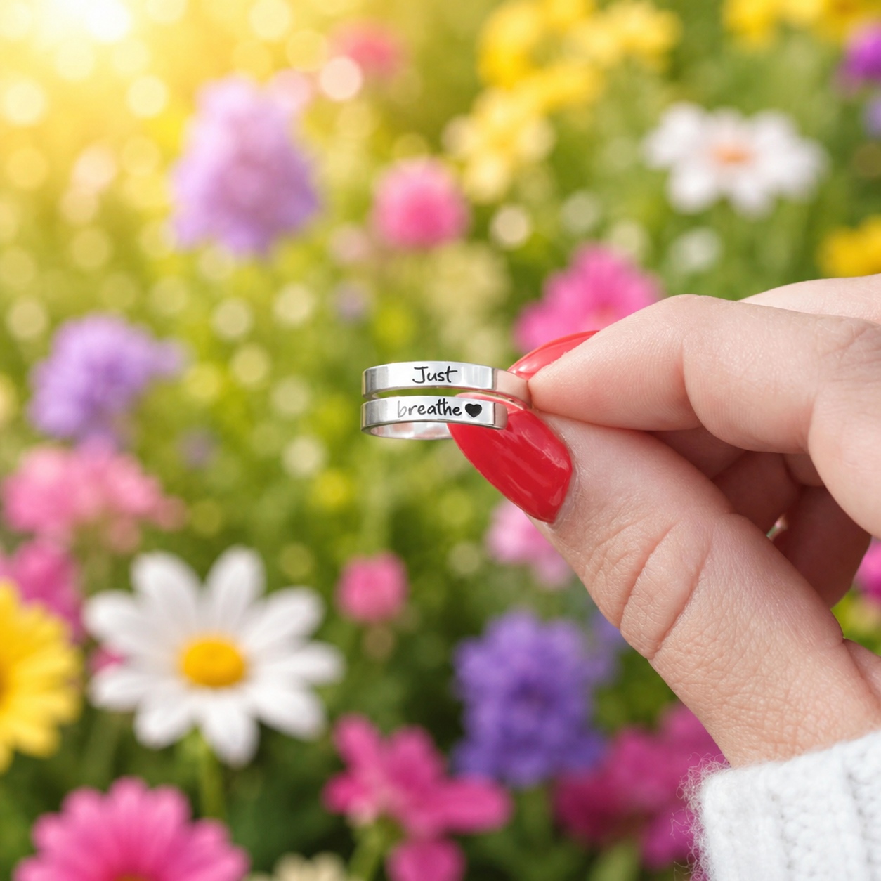 Just Breathe Anxiety Ring