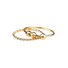 Dainty Stackable Beaded Fidget Ring Set