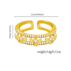 2-Piece Cross Stackable Ring Set