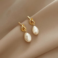 Knotted Pearl Earrings